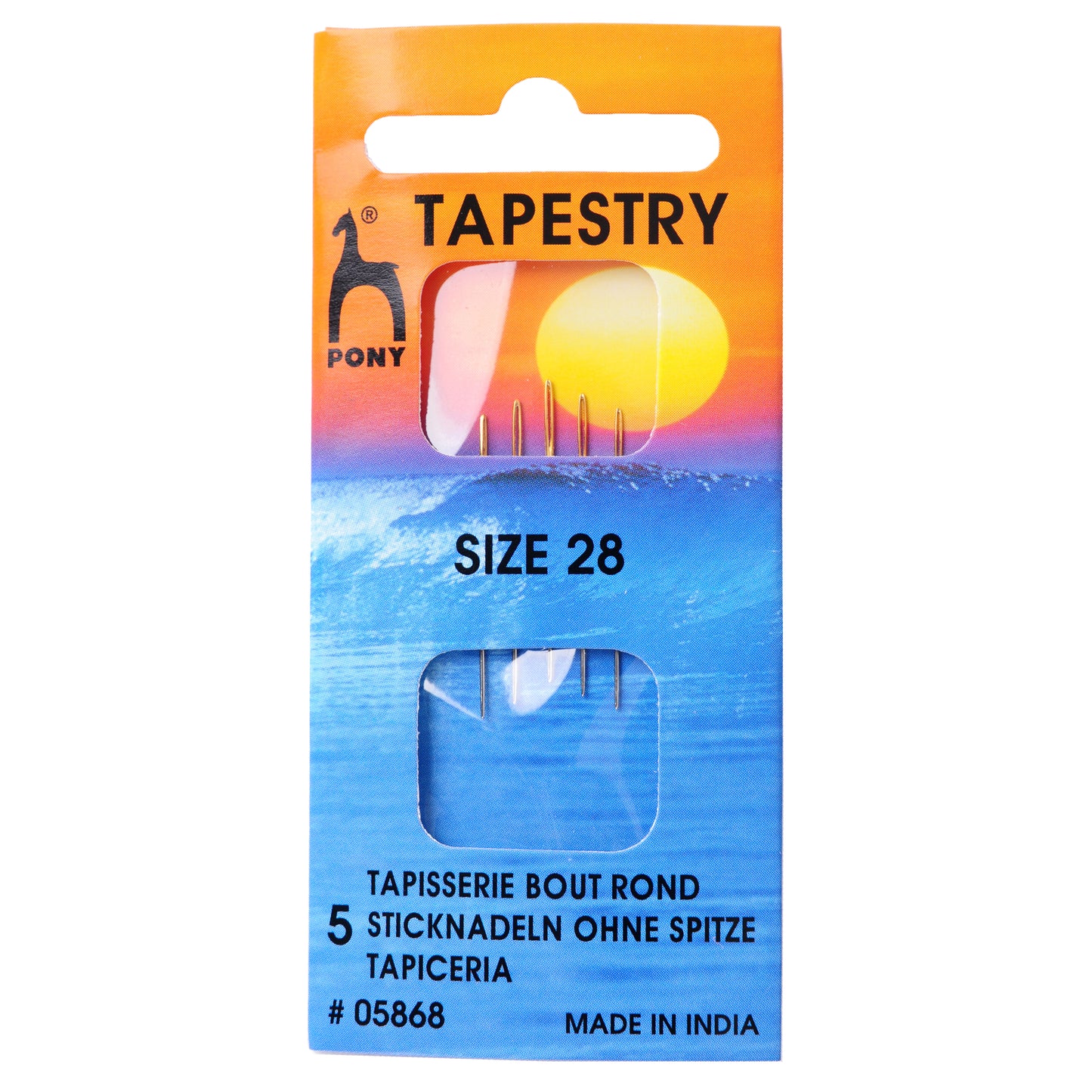Tapestry Needles - Pony Gold - Sizes 24,26 & 28