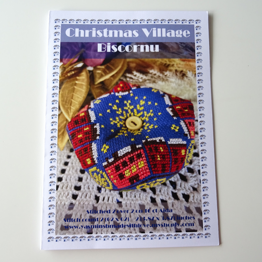 Christmas Village Biscornu