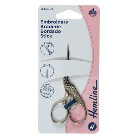Gold Stork Embroidery Scissors - 9cm