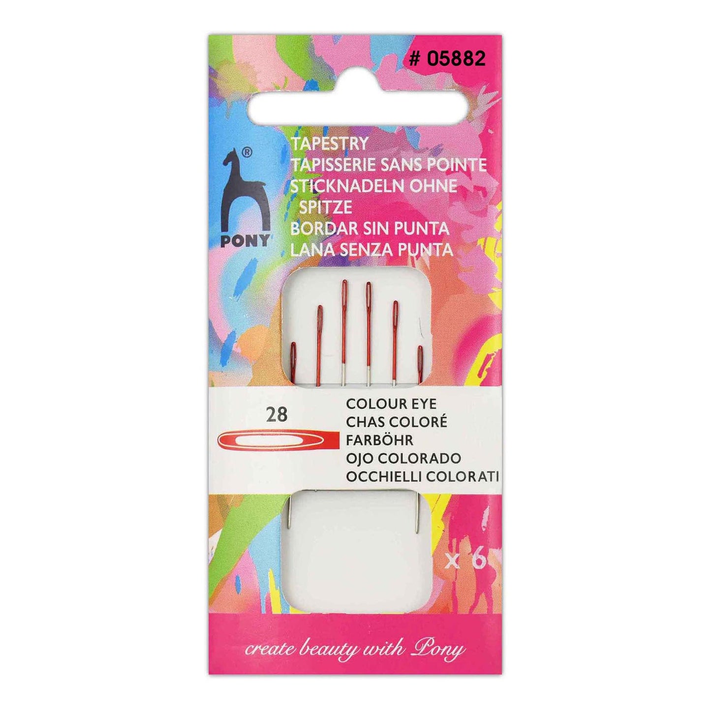Tapestry Needles - Pony Coloured - Sizes 24, 26 & 28