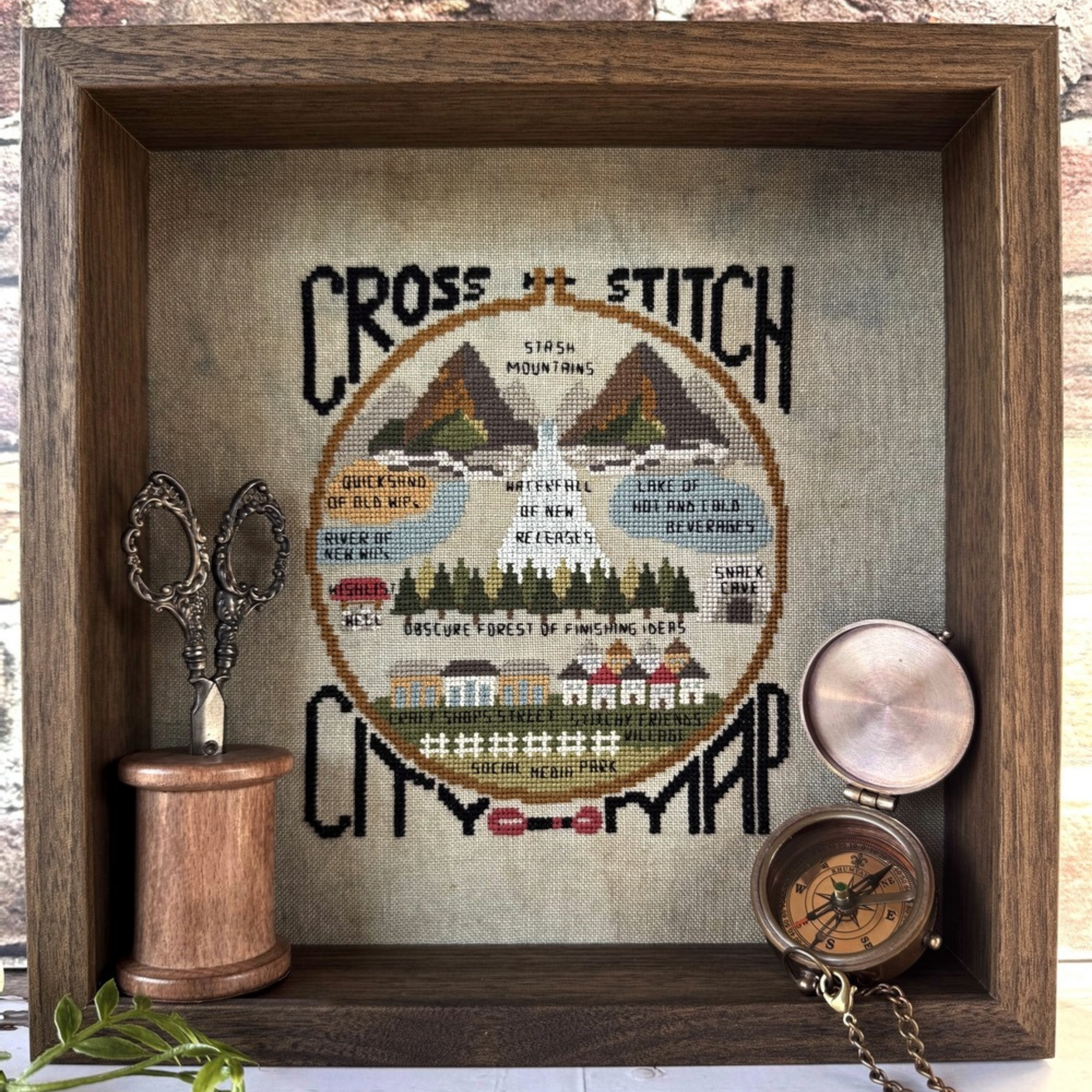 Cross Stitch City Map Counted Cross Stitch by Puntini Puntini – Wooly ...