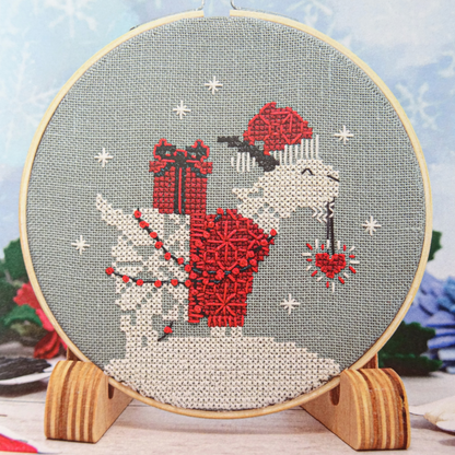 Snowflake Goat Ornament