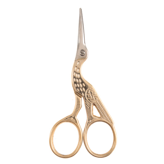 Gold Stork Embroidery Scissors - 9cm