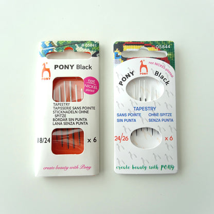 Tapestry Needles - Pony Black - Nickle Free