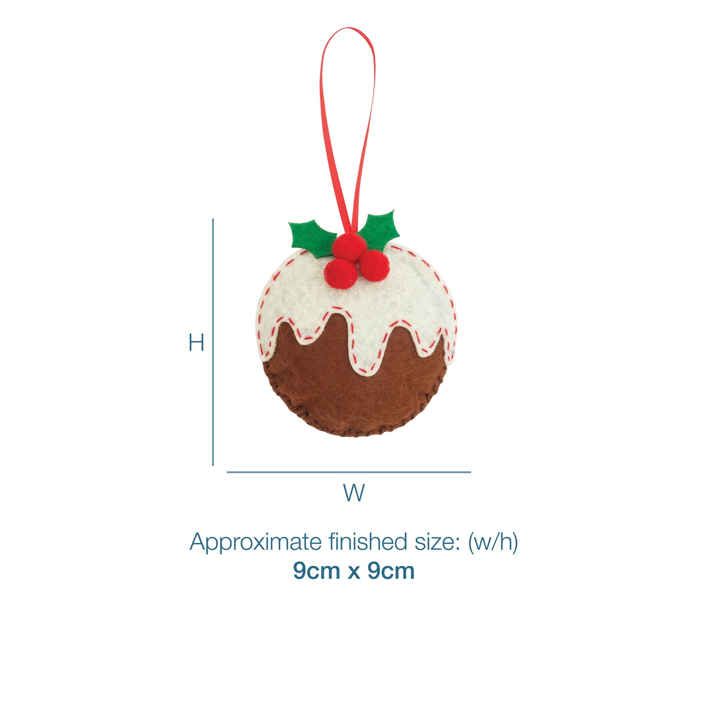 Felt Christmas Pudding - Mini Felting Kit