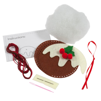 Felt Christmas Pudding - Mini Felting Kit