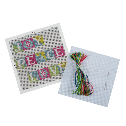 Joy Peace Love - Mini Cross Stitch Kit